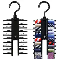 

TIE RACK HANGER- the Original Necktie Cross Hanger Compact Closet Organizer - Quality Non-Slip holds 20 Ties