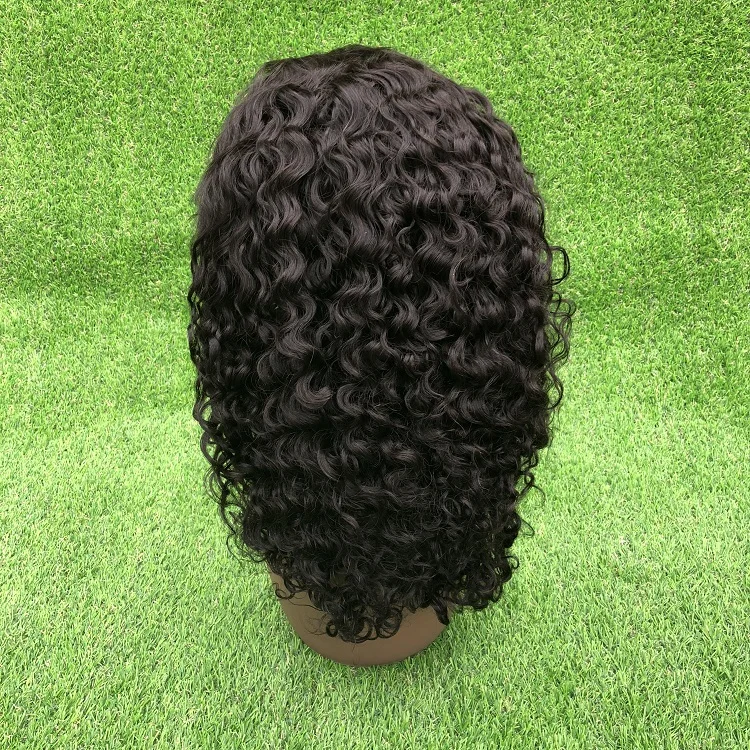 

Factory 100% human hair water wave lace frontal wig for black women hair human wig