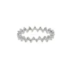 2018 100% 925 sterling silver cz ring drop shipping engagement band prong setting wave band cz wedding ring