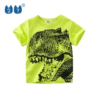 

Zhongshan factory export dinosaur printed round neck kid t shirt for boys aged 1 8 years