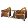 Spanish genuine leather reclining loveseat sofa