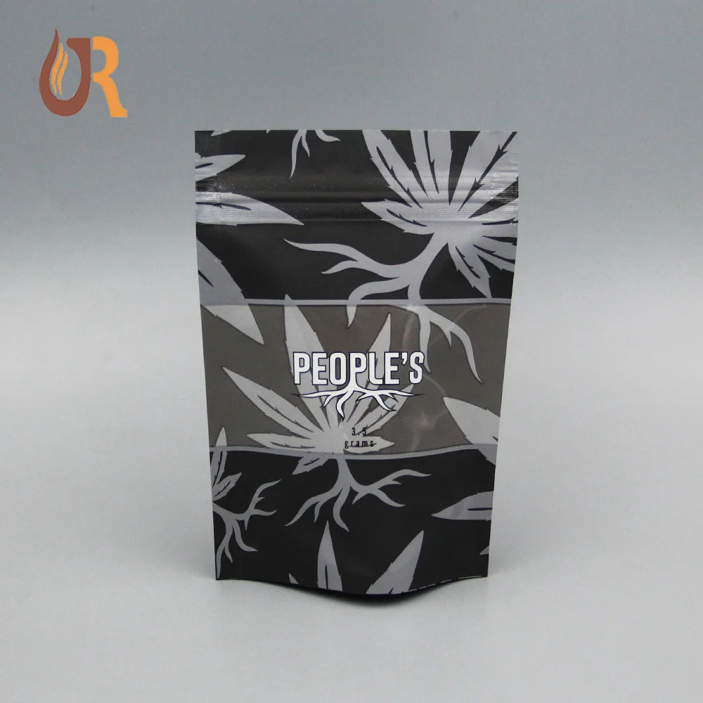Ziplock Smell Proof Sative Leaves Packaging Custom Printed Medical Weed