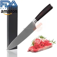 

Amazon Hot Sell 8 Inch Stainless Steel Chef Knife with Wooden Handle