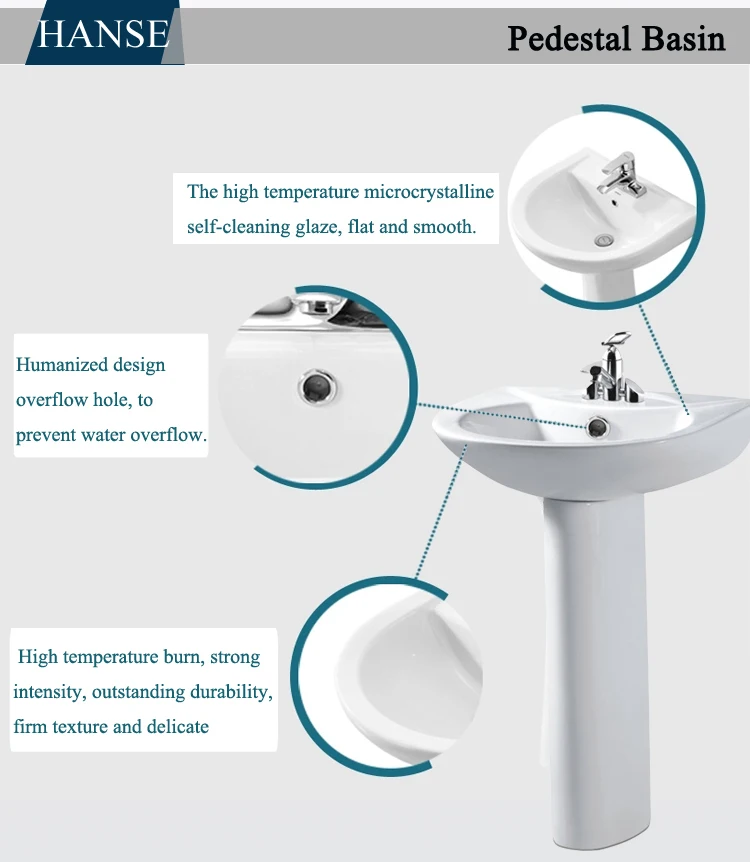 Hs8032 Oval Design Modern Washroom Hand Wash Sink/ Triple Bathroom