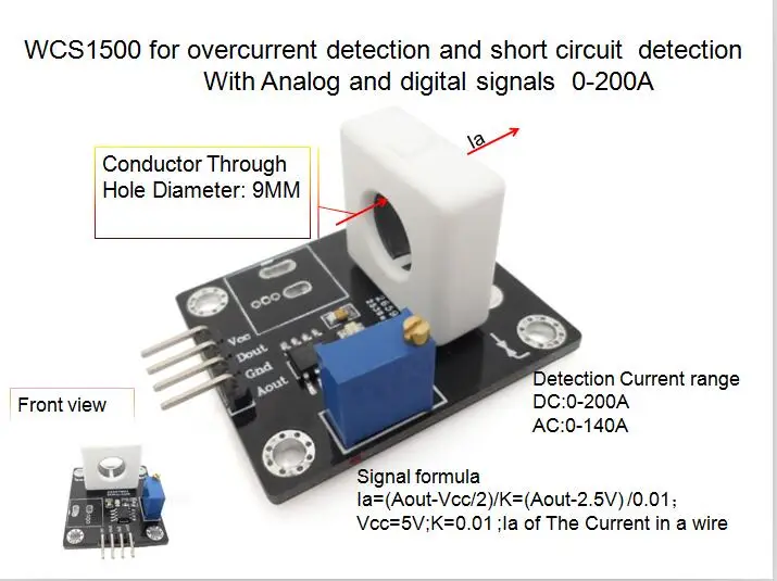 Module De Capteur De Courant Wcs1500,Détection De Surintensité Et De
