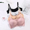 Women Ultra Thin Sleep Bra Fashion Intimates Bralette Seamless Ice Silk Bra Padded Push Up Sporter Fitness Bra panty set