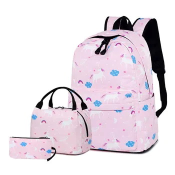 unicorn bookbag with lunch box