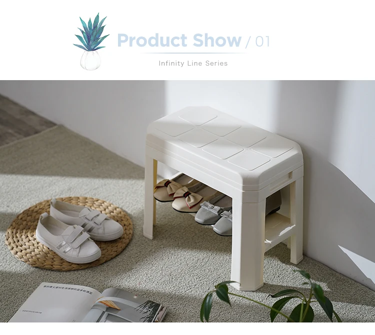 Plastic Small Low Corner Sitting Storage Changing Shoe Stool Seat