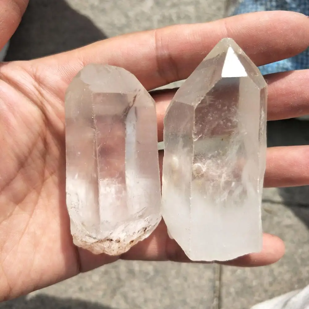 

Rough natural raw clear quartz crystal rough stones point for healing