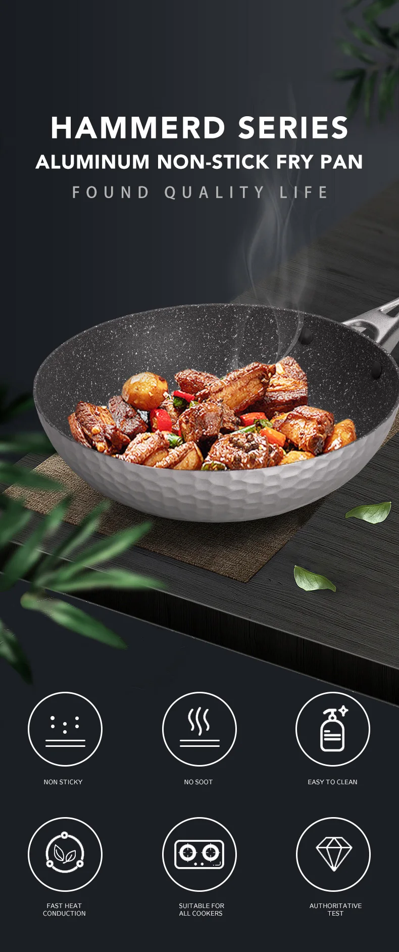 Cheap Aluminum Nonstick Frying Pan With Lid Frying Wok Pan Buy Non Stick Deep Frying