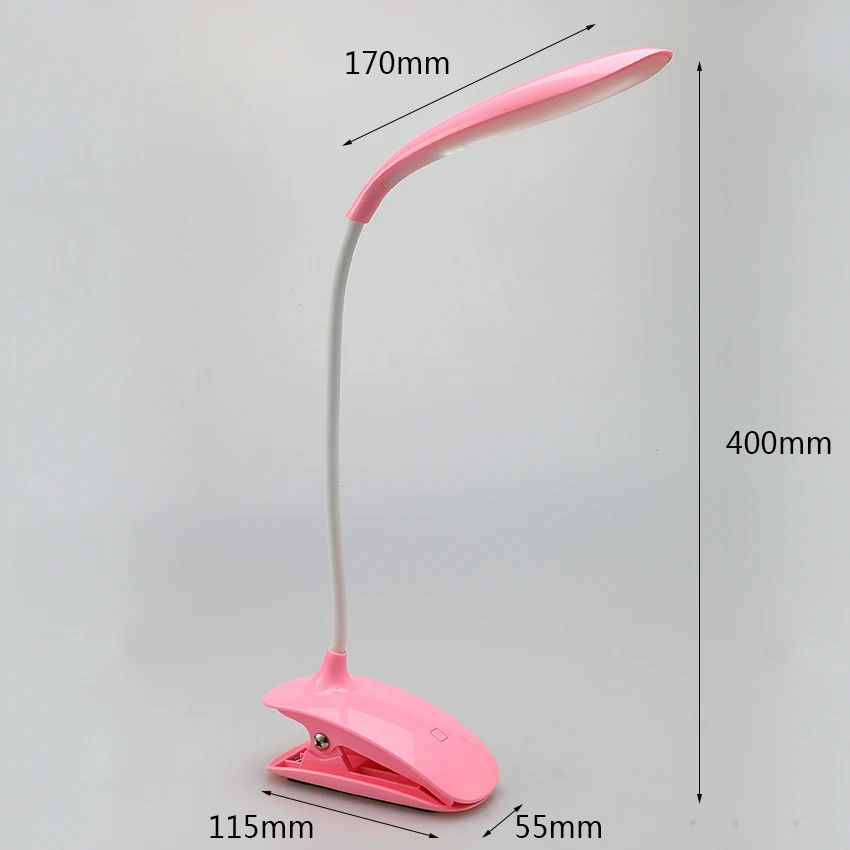 
High power rechargeable led clip on reading battery powered book light 