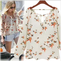 

2017 newest summer chiffon tops ladies blouse shirts for women
