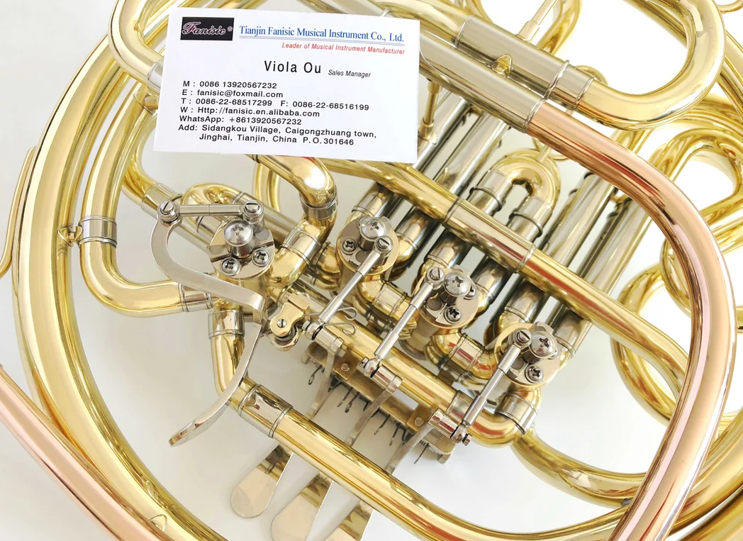 Brass Wind Instrument 4-Key Bb / F Double French Horn