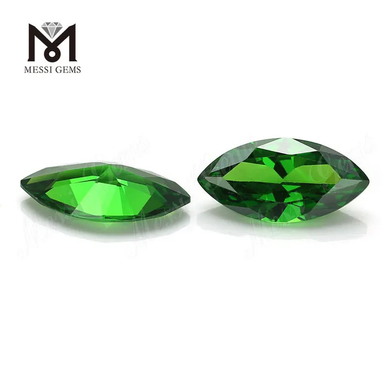 7x14mm Losed Marquise cut Green Cubic Zirconia Stone