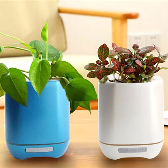 MMC Touching Plant Music Flowerpot Wireless LED Light Speaker