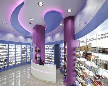 Elegant Purple Color Shop Display Case Pharmacy Products Showcase ...