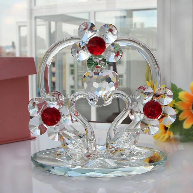 Clear crystal glass gifts wedd