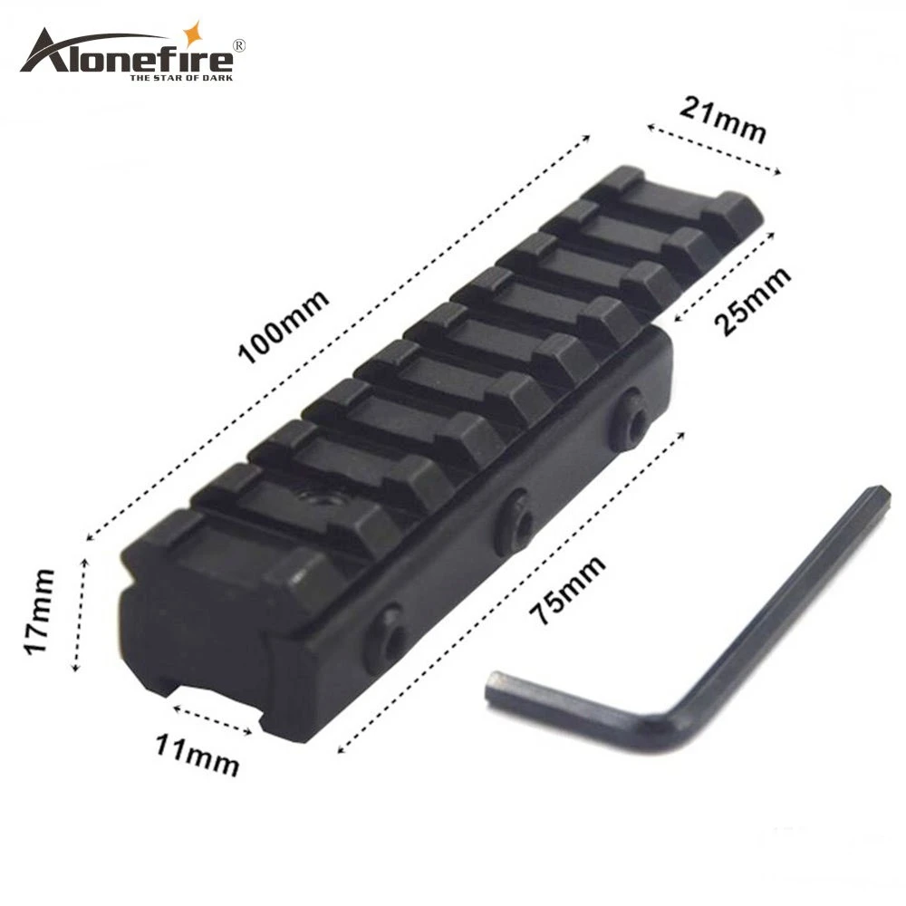 

ALONEFIRE M55 Hunting Dovetail Extension 11mm to 20mm Weaver Rail Adapter Mount Airsoft Rifle Shot gun Conversion bracket, Black