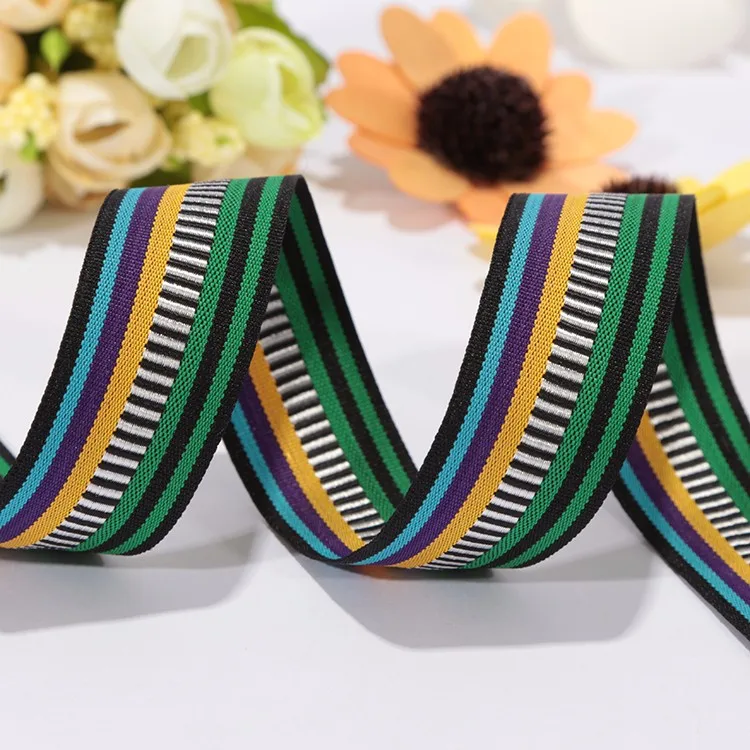 Factory Direct Custom Polyester Elastic Grosgrain Ribbon Belts Ribbon