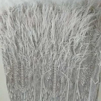 

luxury fancy 100%handmade feather lace tulle sequined embroidered lace fabric YS12251
