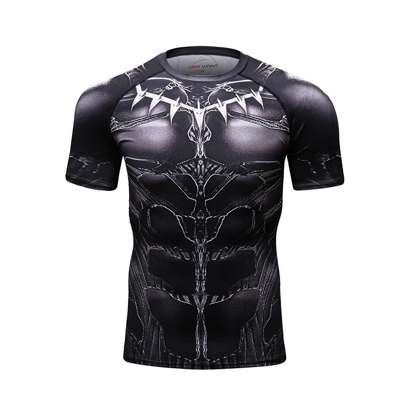 

Welcome custom marvel 3 Captain America black panther t shirt custom sublimation compression shirt men branded