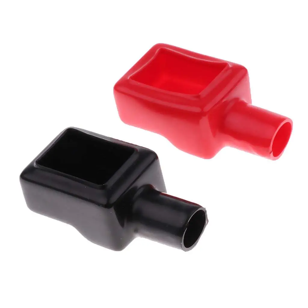 Sedeta 10PCS Round Black Red Battery Terminal Insulating Rubber Covers Skins Tool Parts 20x12mm