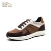 CF 2019 Fashion brown genuine leather sneakers casual sports height increasing shoes men