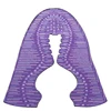 Fujian China stylish stripe pattern polyester fabrics vamp violet upper for sports shoes