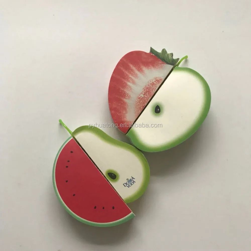 Customized 3d Cute Fruit Sticky Notepad Buy Cute Sticky Notepad,Fruit