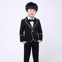 

Boys formal wear baby boy dress suits school uniforms black wedding Kids Clothes for children pants suits