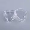 5ml gram clear heart shape plastic jar mini make up glitter eye shadow pill container jar