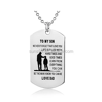 mom to son dog tags