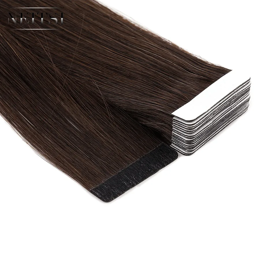 

Free Sample Neitsi 100% US Invisi Tape Hair Weft Human Hair Extensions tape 2#