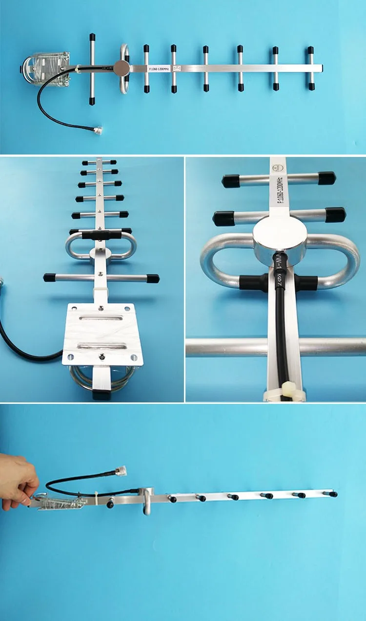 Directional Gsm Yagi Antenna Aluminium Tube 12dbi High Gain 8 Elements