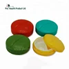 Oem Pharmaceutical Gift Items 4 Compartments Round Shape Pill Box