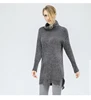 Split branded pullover sweaters grey knit sweater dress womens