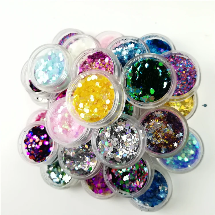 

Festival Party Bling Chunky Glitter Set 12 Shapes For Body Skin Nail Hair, Colorful