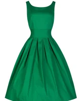 

BP Green Color Women Summer Dress Retro Casual Party Robe Pin Up Vestidos 50s Vintage Dress