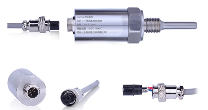 PT100 temperature transmitter for liquid/gas