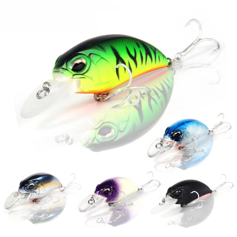 

CB060 14g 6.5cm Stainless Steel Ball Real Fish Action Crank Fishing Hard Plastic Lure, Multi color