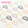 Ex-factory price office stationery items names metal bookmark clip simple water drop shaped fashion paper clip 10pcs/bag