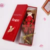 custom luxury rectangle preserved rose flower package box with lid