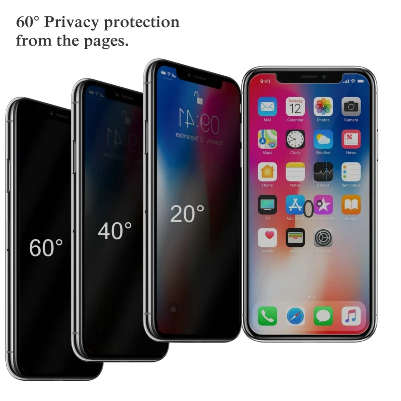 

Wholesale Mobile Phone Anti Peeping Tempered Glass Screen Protector for iPhoneX/XS
