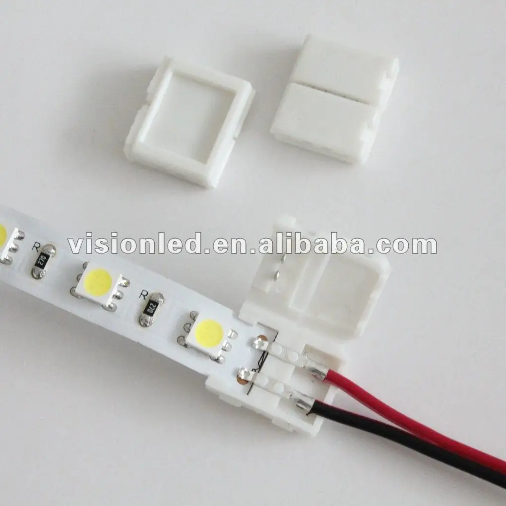 Led strip light solderless connectors