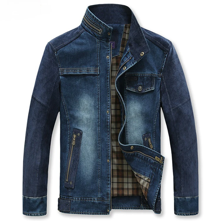 

Professional Factory Made Men's Blue Fashion Custom Acid Washed Denim Jacket Activewear Jacket