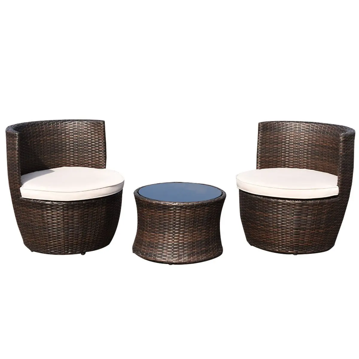 Buy Tangkula 3 Pcs Outdoor Furniture Set Wicker Chat Set Garden Balcony Poolside Stackable Vase Design In Cheap Price On Alibaba Com