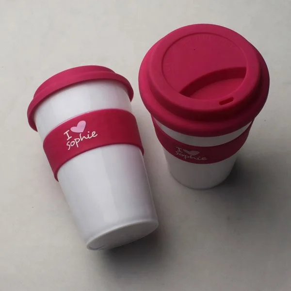 

ECO Degradable 100% corn PLA Reusable Coffee Cup with Lid, Any color as per pantone