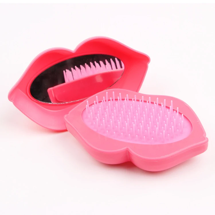 Low Moq Lip Shape Detangling Hair Brush Custom Logo,Detangle Brush Hair