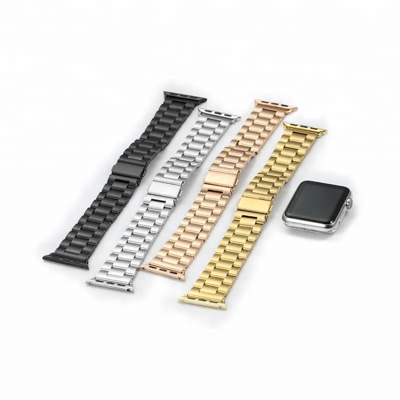 

Quality 316L Stainless Steel Metal Bracelet Watch Strap Link For Apple Watch Band, Vintage brown