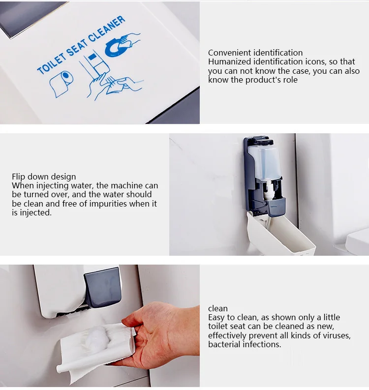 Plastic Toilet Sanitizer Dispensers Toilet Seat Sterilizer Cleaner